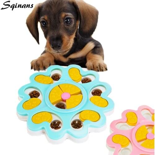 Sqinans Pet Dog Foraging Toys Flower Shape Interactive Dog IQ Training Toy Anti Choke Slow Food Pet Education Dog Toy