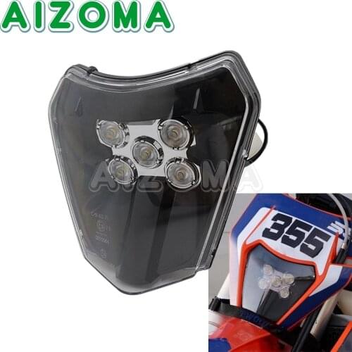 Enduro MX Dual Sport LED Headlight E-Mark Lighting Motocross For TE TC FE TX 690 SMC XC EXC 125 150 250-530 Six Days TPI