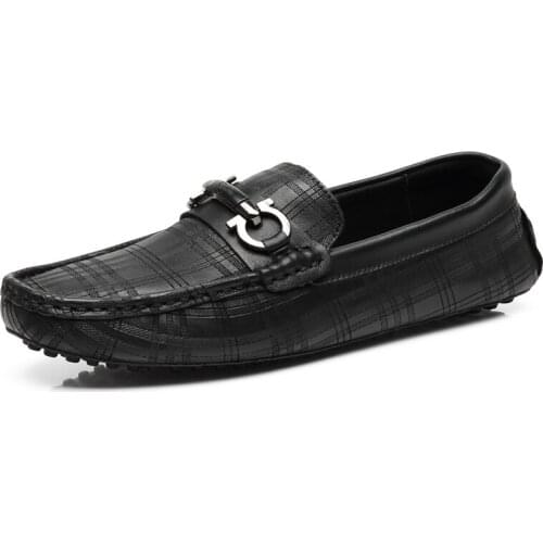 Summer Mens Genuine Leather Shoes Slip on Lazy Luxury Shoes Men Casual Shoes High Quality Leisure Formal Flats Man Loafers Shoe