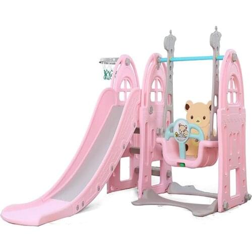 XIANGYU Kids 3 in 1 Outdoor Play Structure Jumbo Slide with Swing And Basket Ball Game