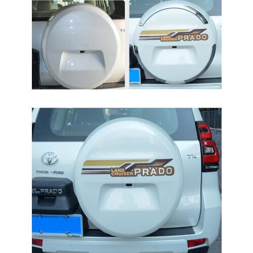Rear Back Spare Tire Cover Trim Decoration Strip for prado