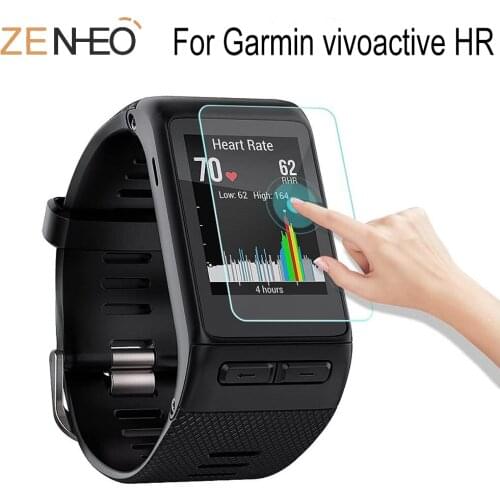 2PC 9H Tempered Glass Screen Protector Protective Film For Garmin Vivoactive HR Screen HD Film Protector Watch Scratch Resistant