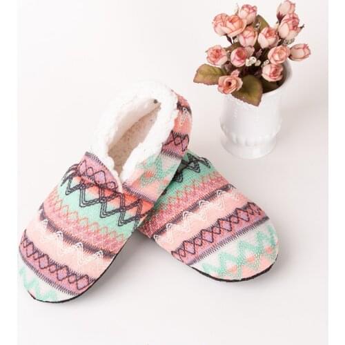 1Pair Winter Warm Socks Slippers Women Home Floor Shoes Soft Sole Anti- Slip Indoor Thicken Slipper Socks Ladies Sock Floor Sock