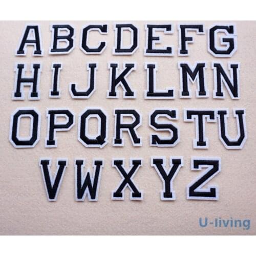 1 pcs A-Z Letter Mix Patch for Clothing Iron on Embroidered Sew Applique Cute Patch Fabric Badge Garment DIY Apparel Accessories