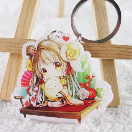 1pcs Anime Lovelive / Love Live! Kotori Minami Angel Wings Cos Fans Awakening Idolized Keychain Pendant Keyring Portachiavi Gift
