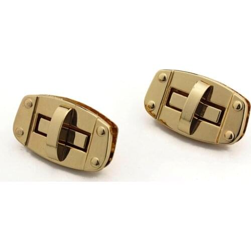 1pcs Metal Turn Lock Oval Fashion Durable Turn Lock Clasp Leather Craft Women Bag Handbag Shoulder Bag Purse DIY Hardware