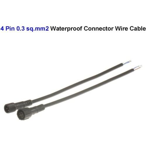 10pair IP68 Waterproof Led Connector Male to Female 2pin 3pin 4pin 5pin White/Black 0.3mm Cable for LED Strips Light