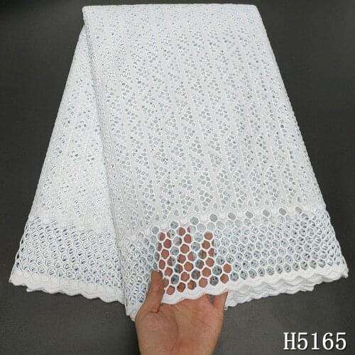 HFX White Swiss Voile Lace Fabric 100% Cotton Fabric 2021 Soft Swiss Voile In Switzerland 5 yards For Dubai Lace