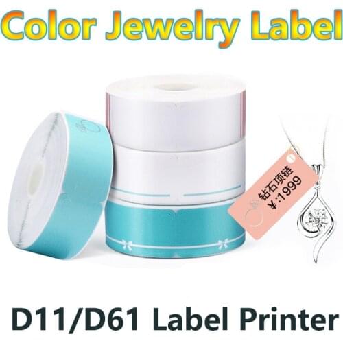 D11 Jewellery Label Paper Thermal Printing Paper Roll Price Label Paper Waterproof Oil-Proof Tear Resistant for D11 Thermal