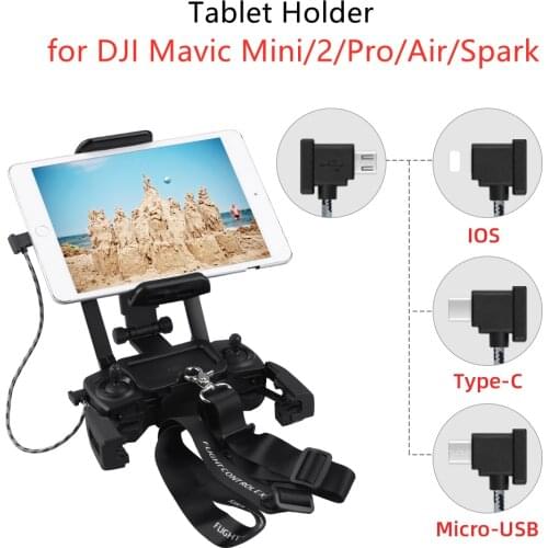 For DJI Mavic Mini/2/Pro/Air/Spark Drone Tablet Holder Bracket Mount Stand Neck Lanyard Strap Stent for iPad Drone Accessories