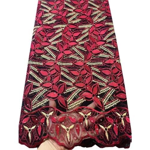 Top french Lace Stones Embroiderd African Lace Fabric High Quality French Lace Fabric Nigerian Lace Fabric For Wedding YLL3284