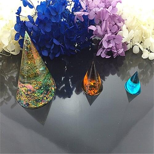 Hot New Crystal Cone Round Epoxy Mold Transparent Silicone Mold DIY Cake Decor Biscuit Fondant Bakeware Mold DIY Cake Tools