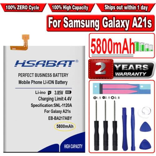 HSABAT 5500mAh EB-BA217ABY Battery for Samsung Galaxy A21s SM-A217F/DS SM-A217M/DS SM-A217F/DSN