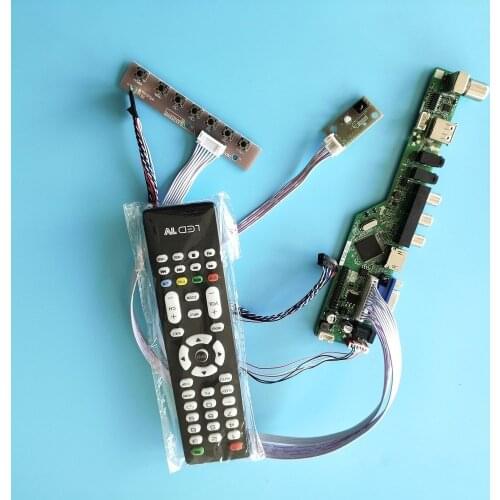 Kit for B133XW04 V0/V1/V2 1366x768 TV AV LED HDMI Panel 40pin Audio Screen VGA Monitor Controller board LCD USB remote Display