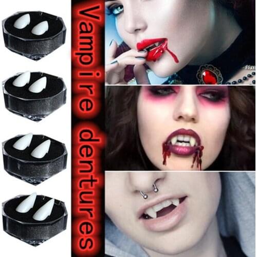 Halloween Costume Vampire Teeth Dentures Props Party Holiday DIY Decorations Horror Adult For Kids