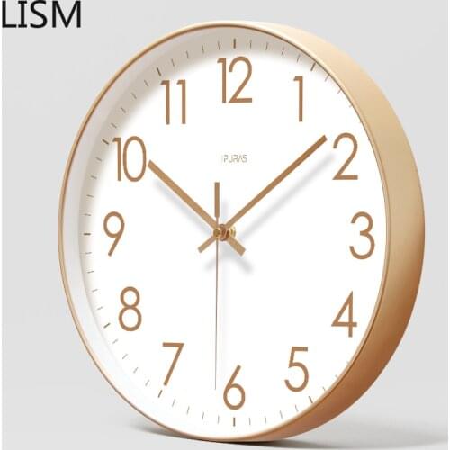 Round Wall Clock Quartz Silen Wall Clock Nordict Living Room Modern Design Wall Clock Bedroom Clocks Wall Home Decor Kitchen