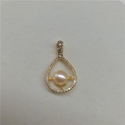 Trendy Pendant Base Mount Finding Settings Jewelry Parts Fitting Accessories for Pearls Corals Jade Beads Crystal Stones