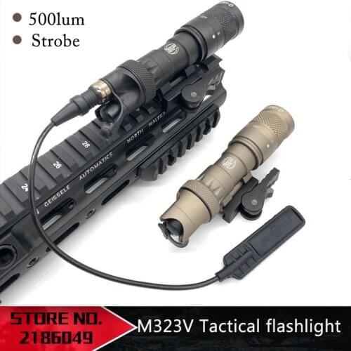 Airsoft Tactical Flashlight Surefir M323V 500 Lumen Rifle Scout Hunting Light Airsoft Weapon Light