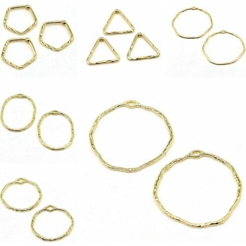 Wecharms bulk charms for jewelry making kit pendant diy jewelry accessories Irregular Hoop For Earrings Making Earring Connector