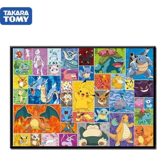 Pikachu puzzle Snorlax Squirtle Charmander Eevee Mewtwo pokemon jigsaw puzzle 300 1000 pieces adult educational toys kids wooden