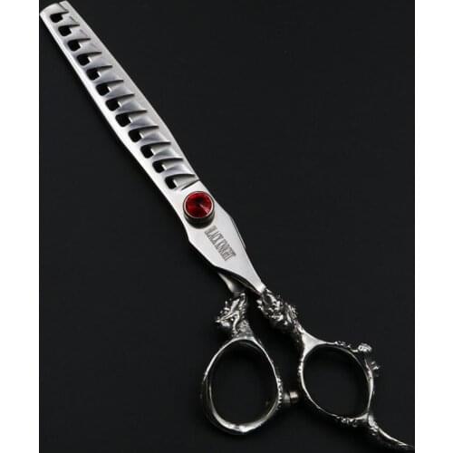 7 Inch Professional Pet Scissors Dog Grooming Thinning Shears Kit for Animals Hair Scissors Japan440C 12 Teeth