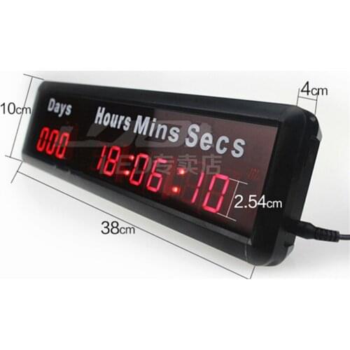 38CM Led Digital countdown timer DDD HH: MM: SS 999 Days hours minutes seconds Electronic Led Clock Games Countdown Timer