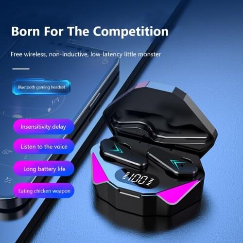 X15 True Wireless TWS Gaming Earbuds Waterproof 60ms Low Latency Bluetooth Headphones Stereo Earphones with Noise Cancelling Mic