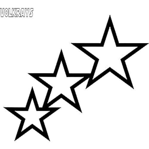 Volkrays Creative Car Sticker Shooting Stars Beautiful Car-styling Motorcycle Accessories Reflective Vinyl Decal,11cm*13cm