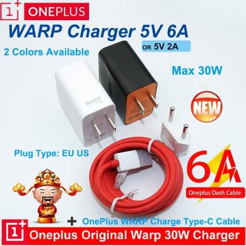 OnePlus Warp Charger 7Pro 7T Pro Power Adapter Warp 30W NEW DASH Charger Type-C Cable Quick Charge 6A For OnePlus 7 6 6T 5 5T 3T