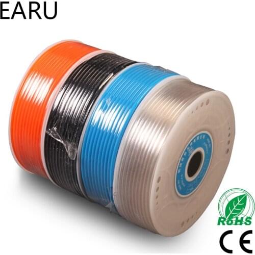 1Meter Pneumatic Component PU Tube Air Hose Pipe PU 4*2.5mm 6*4mm 8*5mm 10*6.5mm 12*8mm 14*10mm 16*12mm Connector Connect Plug
