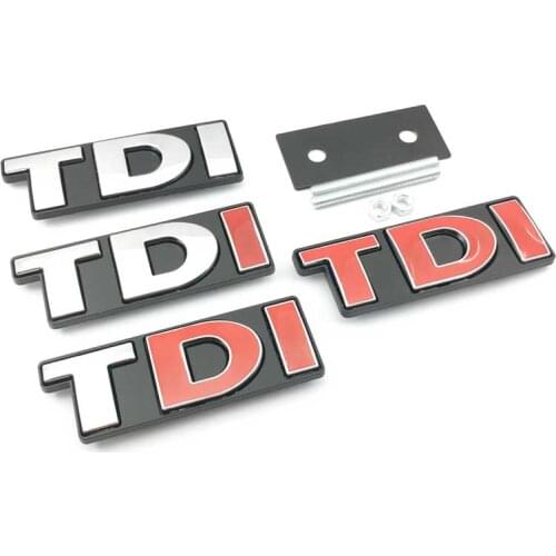 1PCS 3D Car Styling TDI Logo Sticker Front Grille Emblem Badge Decal for Volkswagen Touran Lavida Sagitar Scirocco Jetta Bora