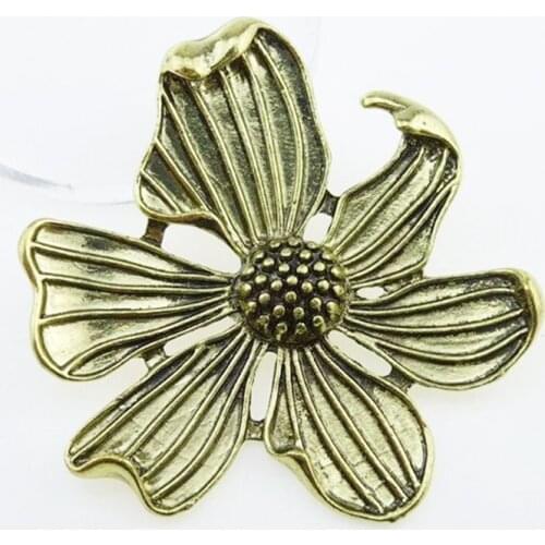 1pc Antique Bronze Vintage Petal Flower Charms Pendants Accessories For DIY Necklace Bracelet Alloy Jewelry 12722