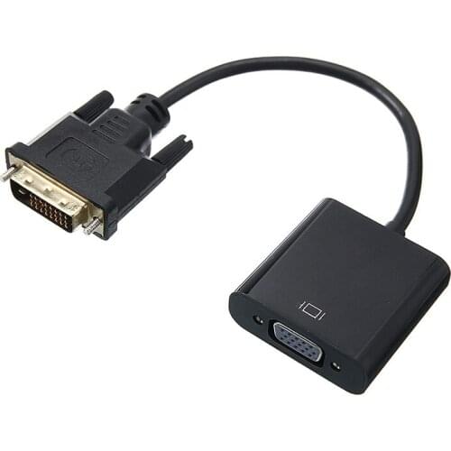 1080p HD 25Pin DVI-D Male to 15Pin VGA Female Computer Video Monitor Adapter for Desktop laptop Cables Converters Accessories