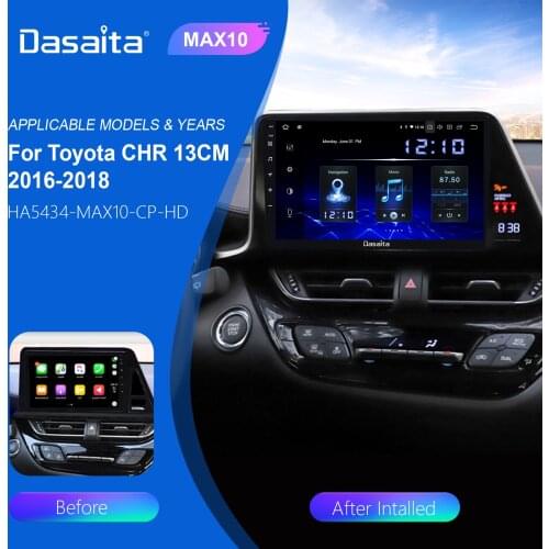 Dasaita 9" Android 10 Car Radio 1 Din for Toyota CHR 13CM 2016 2017 2018 American Version DSP GPS Navigation 4GB 64GB Head Unit