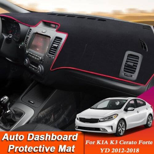 Car Styling For KIA K3 Cerato Forte YD 2012-2018 LHD&RHD Dashboard Mat Protective Interior Anti-Pad Shade Cushion Auto Accessory