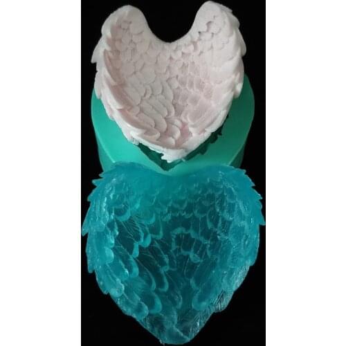 Free shipping Angel wings modelling silicon soap mold fondant Cake decoration mold large number wholesale Handmade soap mold