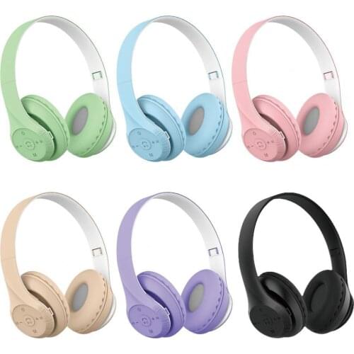 ST95 Wireless Headphones Foldable Stereo Portable Practical Bluetooth-compatible 5.1 Macaron Headsets for Gaming