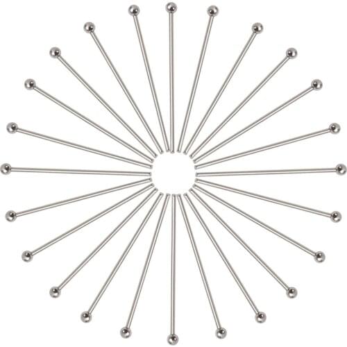 200Pcs 18/20/25/30/35mm 304 Stainless Steel Ball Head Pins For Diy Jewelry Making Head Pins Needles Findings Pin: 0.7mm