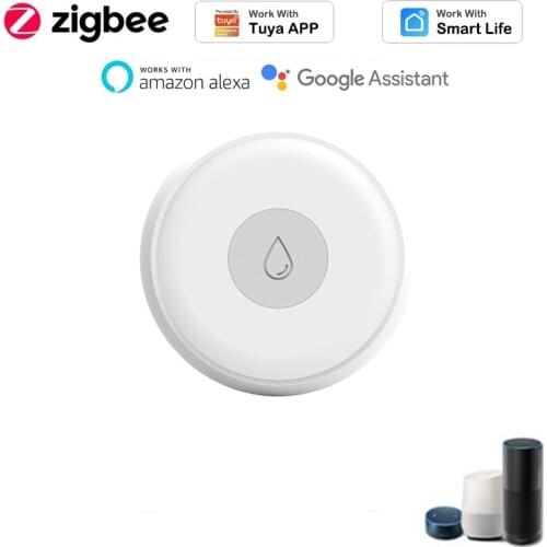 ZigBee Water Sensor Leak Detector Flood Water Leakage Alarm With Zigbee Gateway Tuya App Remote Monitoring For Alexa Google Home