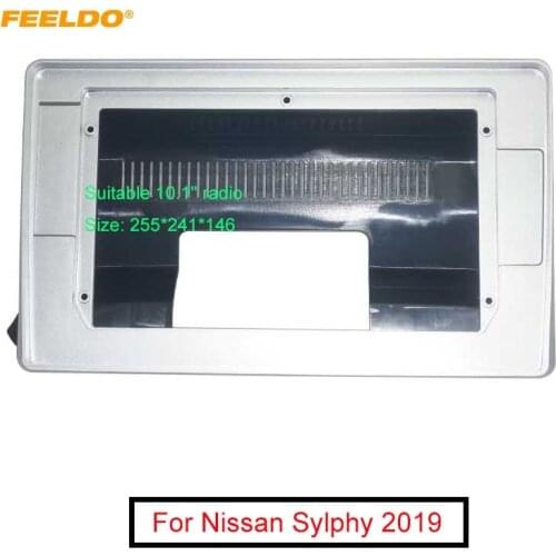 FEELDO Car 2DIN 10.1 Inch Big Screen Fascia Frame For Nissan Sylphy 2019 Stereo Audio Dash Fitting Panel Frame Kit