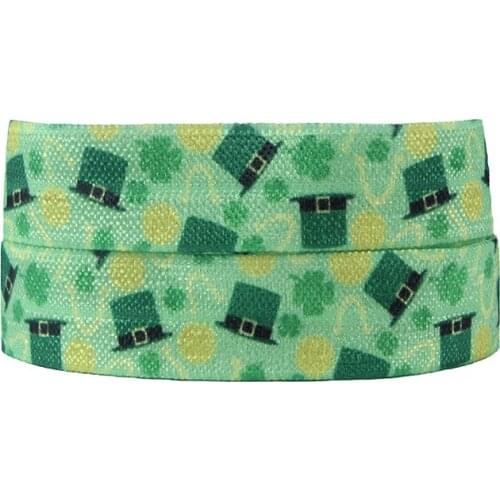 FLRA FOE (100yards/lot) New st patrick celebration fold over elastic