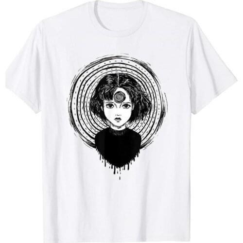 Uzumaki Junji Ito T-Shirt Tomie Manga Horror Japanese Gift Fashion Brand Funny Men Summer Print Casual Customize Tee Shirts