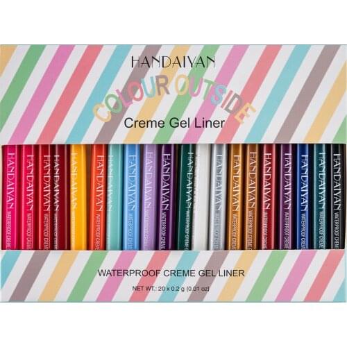 HANDAIYAN 20Pcs/Set Gel Eyeliner Pencil KitColor Eye Liner Cream Pen Easy to Wear Long-lasting Waterproof Eye Makeup