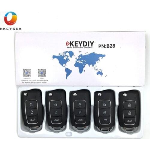 HKCYSEA 10pcs/lot KEYDIY B Series Remote Control 3 Button Key B28 for KD900 KD900+ URG200 KD-X2 Key Programmer