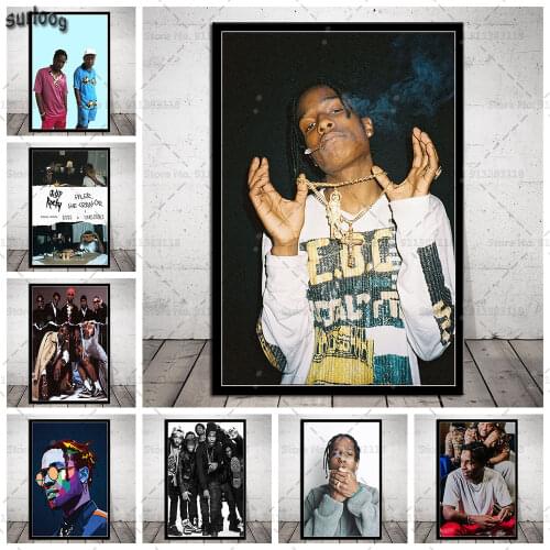 Asap Tyler Rocky Rap Music Star Poster Prints Wall Art Canvas Painting Posters Picture for Living Room Home Decoration