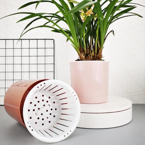 Metallic Sense Automatic Self Watering Flower Plants Pot Put In Floor Irrigation For Garden Indoor Home Decoration Gardening Flo