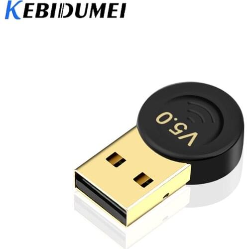 Kebidumei Bluetooth USB Dongle Adapter For Computer PC Wireless USB Bluetooth Transmitter 5.0 Music Receiver Bluetooth Adapter