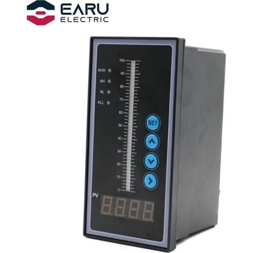 1pc AC85~260V Water Liquid Oil Level Pressure Contorller Light Column Display Universal Input 4-20MA Transmitter Sensor for Pump