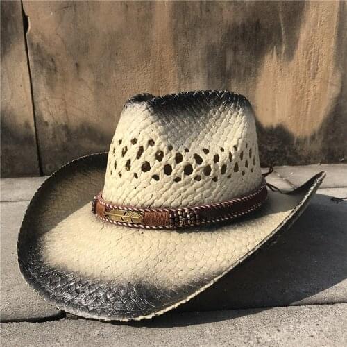 5 Stlye Summer Women Men Hollow Western Cowboy Hat Dad Boater Sombrero Hombre Hat Lady Fascinator Sunbonnet Sun Hat