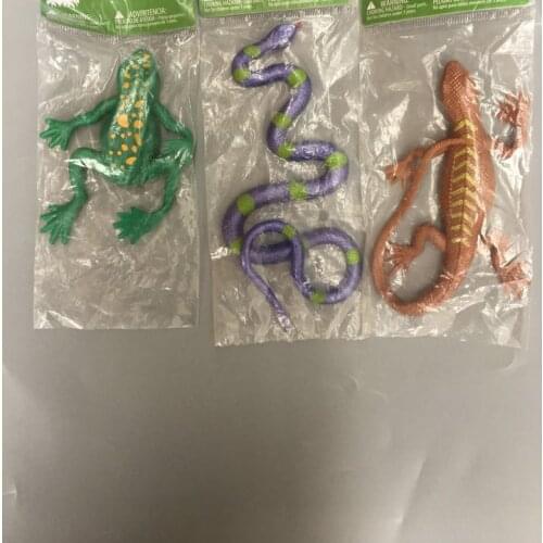 Soft plastic strechy animal lizard snake frog 3pcs/st